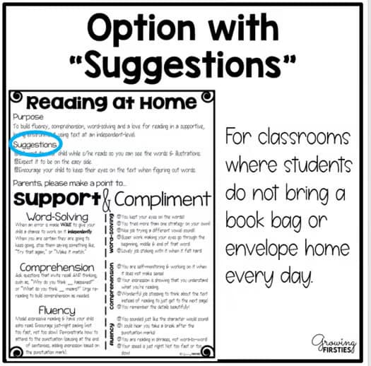 At Home Reading Support for Parents - Parent Letter