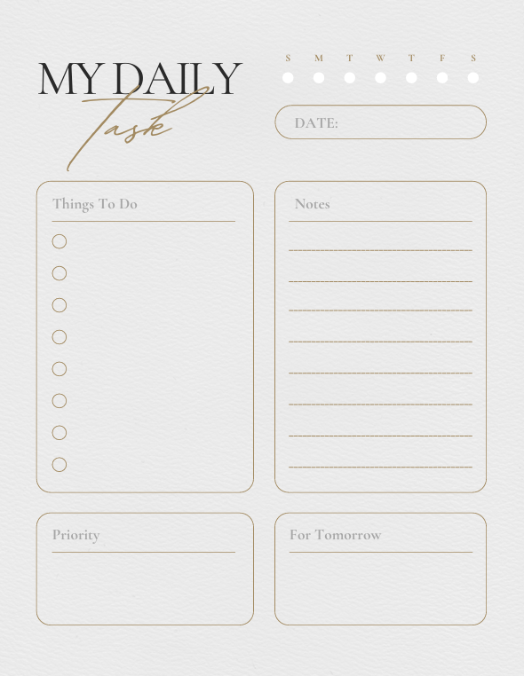 "Numbered tracker page with multiple 1 entries – for tracking habits, moods, or daily reflections. Clean minimalist layout."