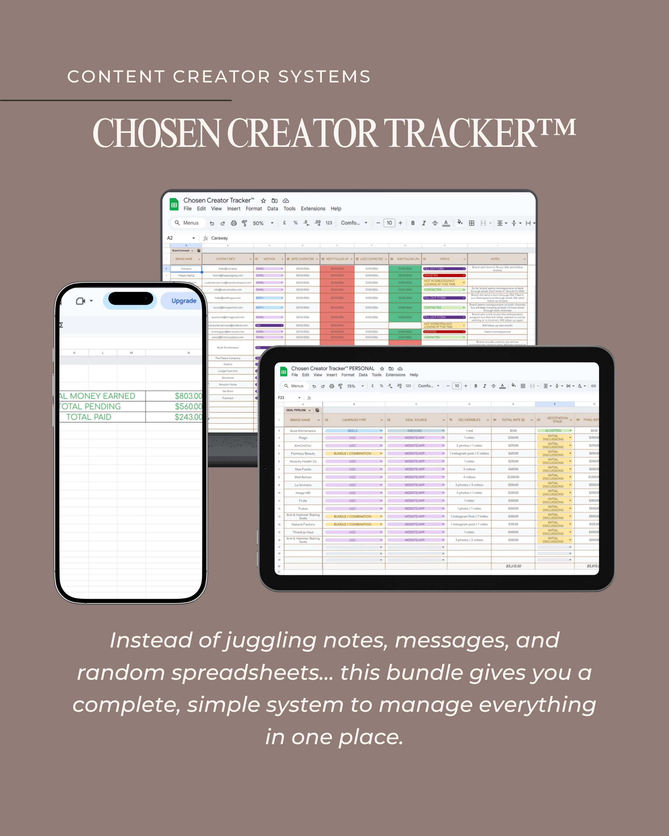 Chosen Creator Tracker™ - Payhip