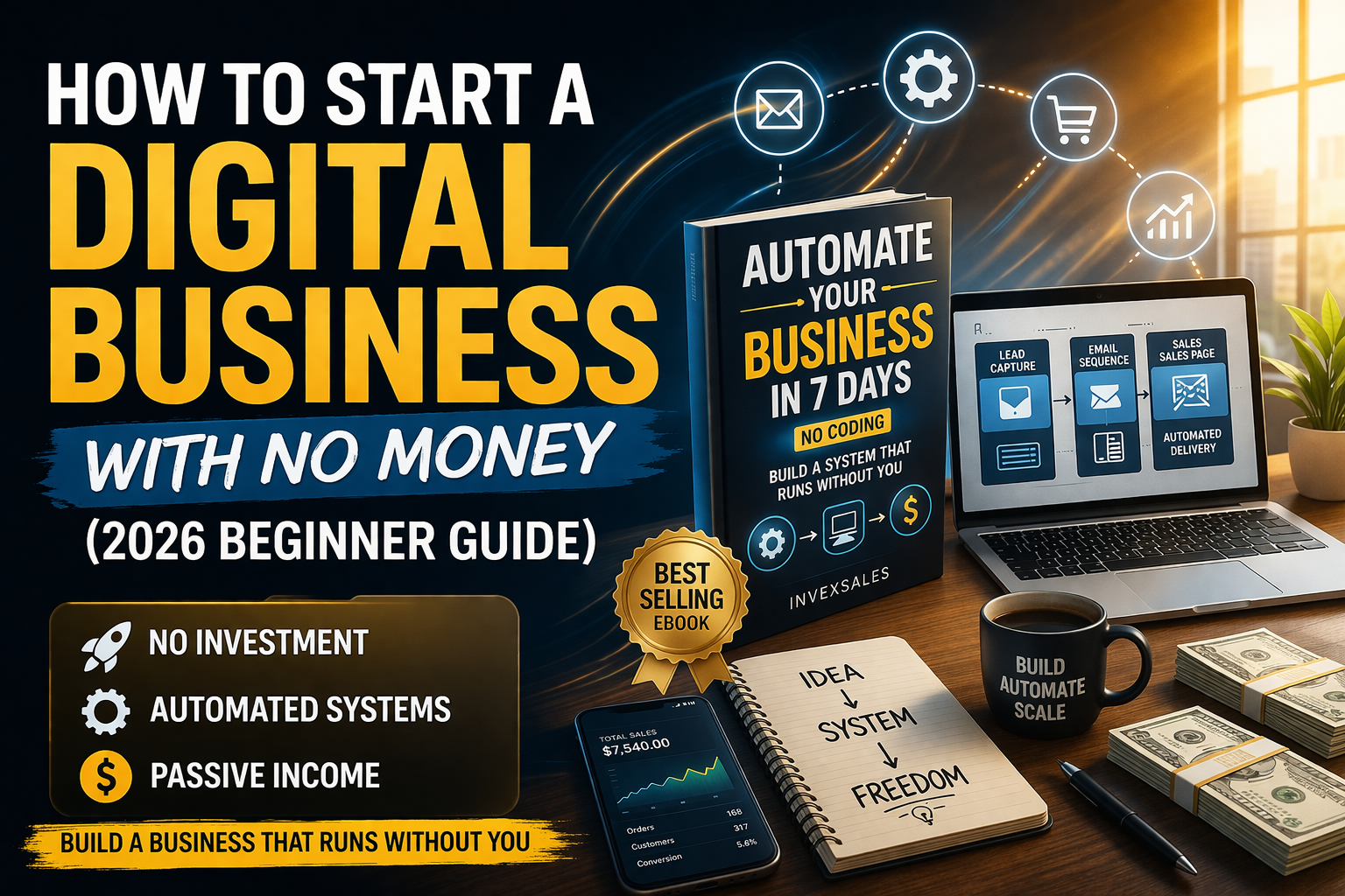 How to Start a Digital Business With No Money (2026 Beginner Guide ...