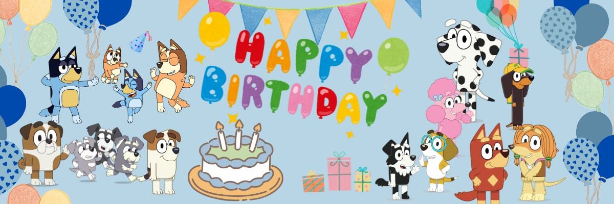 Bluey Birthday Party Banner