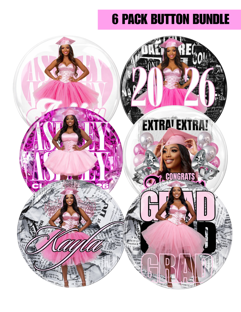 Grad Button Template Graduation Button Template Bundle - Payhip