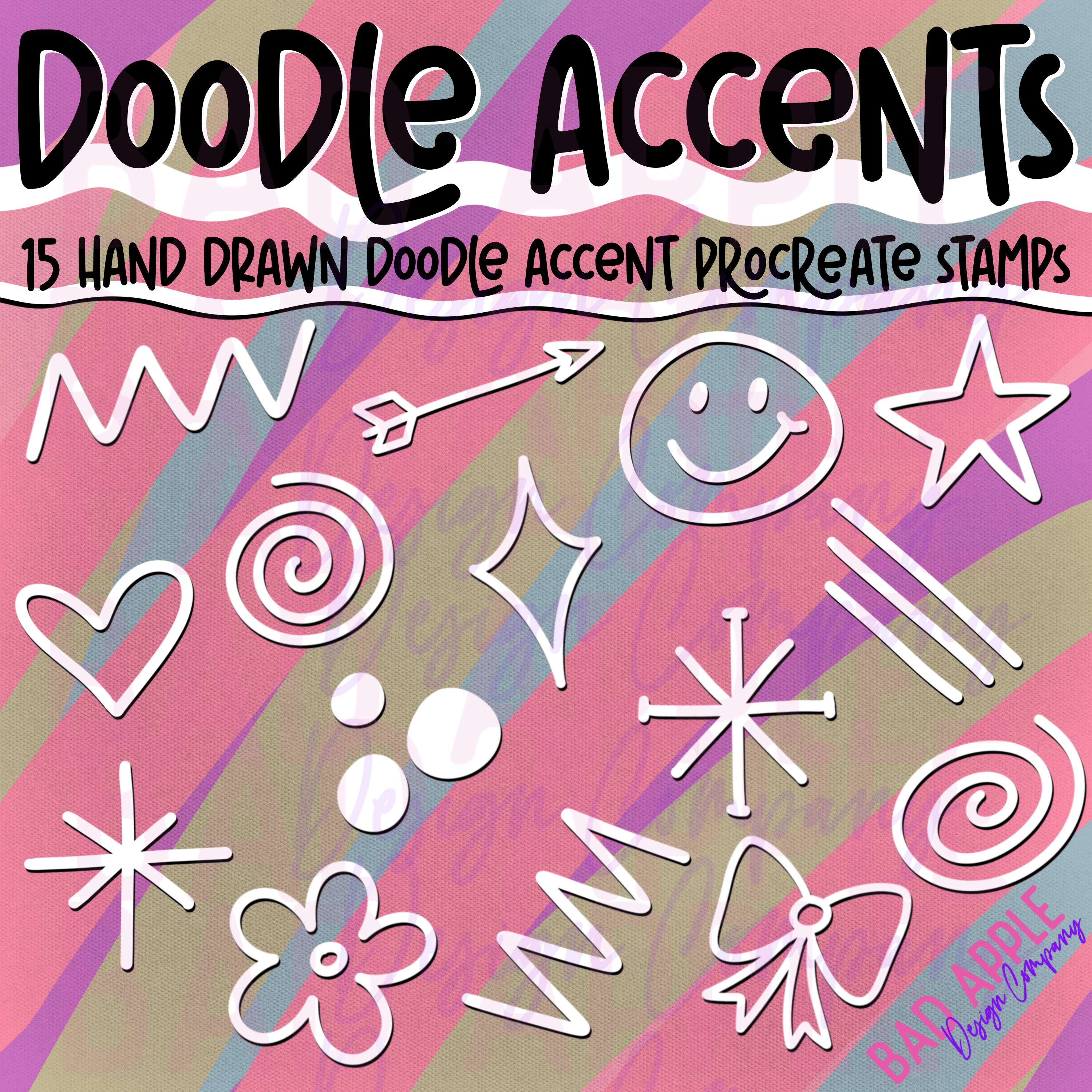 Doodle Accents Procreate Brush Stamp Set - Payhip