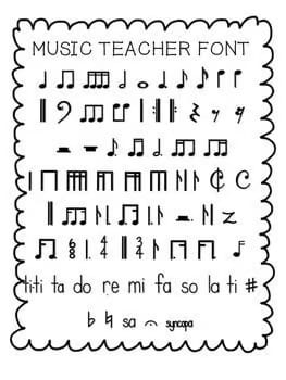 Music Teacher Font for Personal and Commercial Use