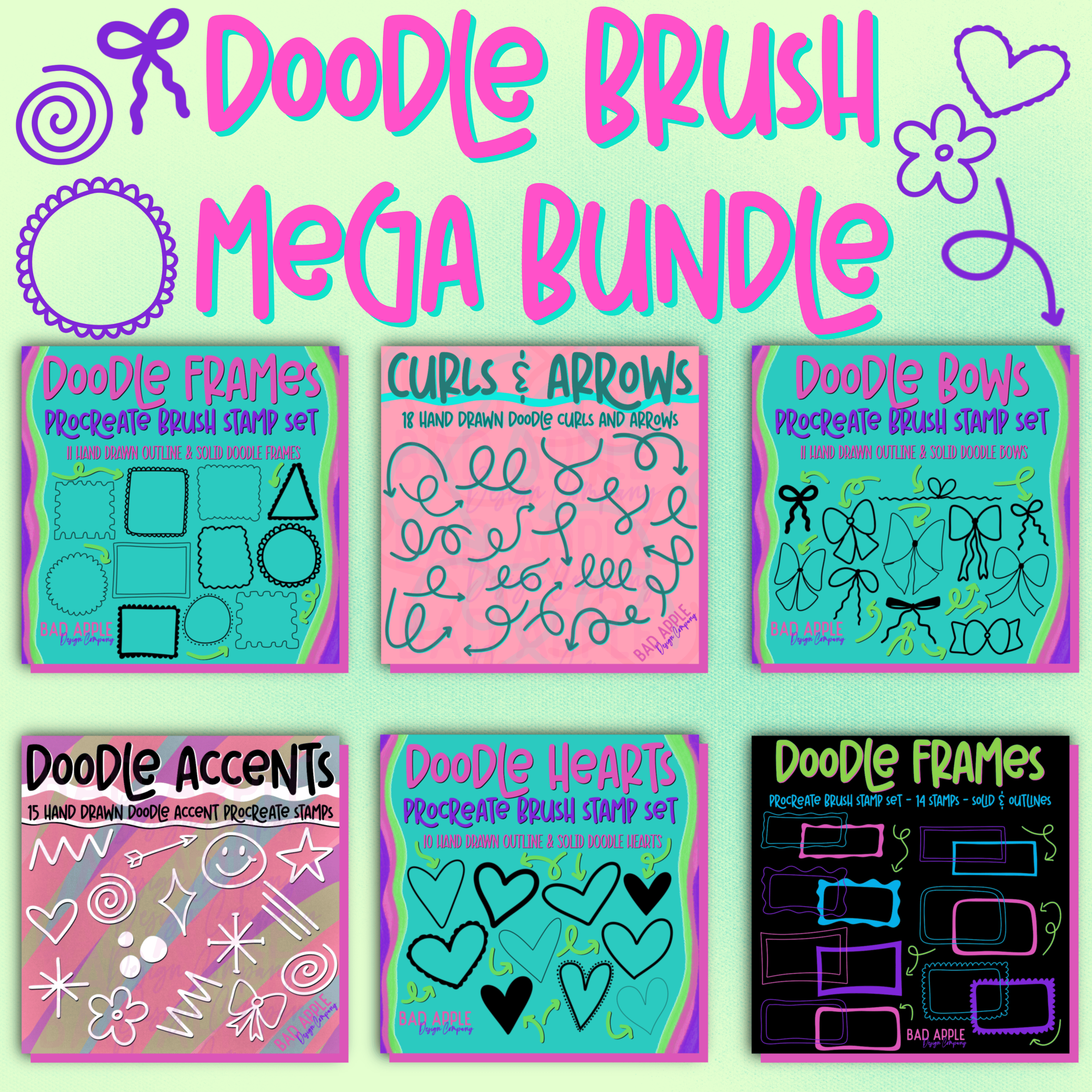 Doodle Brush Mega Bundle - Payhip
