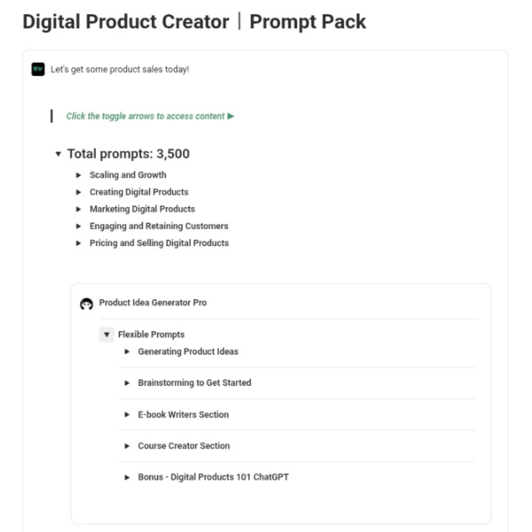 Digital product creator | prompt pack