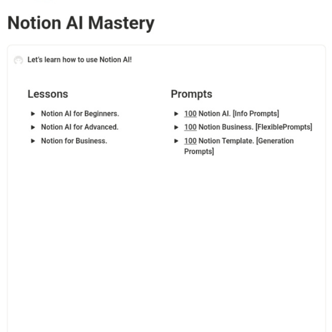 Notion ai mastery