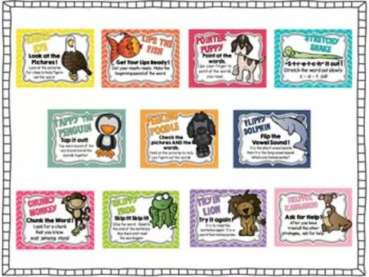 Reading Strategies Posters and More - Colorful Theme