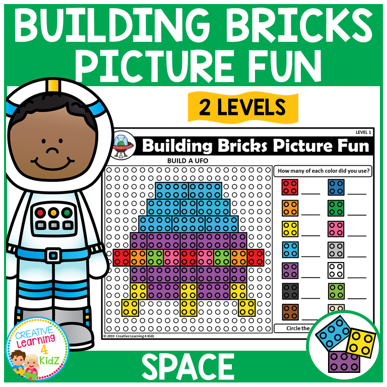 Space Building Brick STEM Activity – LEGO® Fine‑Motor & Counting Fun