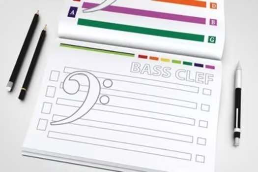 MUSIC: Musical Staff Exploration: Treble, Alto and Bass Clef Coloring Sheets