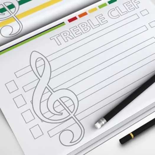 MUSIC: Musical Staff Exploration: Treble, Alto and Bass Clef Coloring Sheets