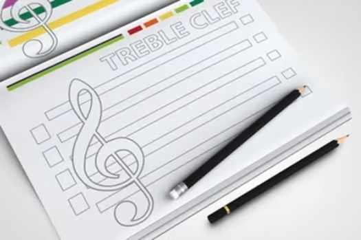 MUSIC: Musical Staff Exploration: Treble, Alto and Bass Clef Coloring Sheets