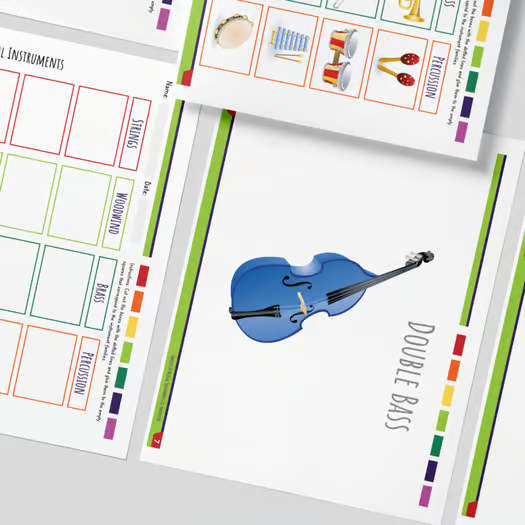 Families of Musical Instruments Music Activity Worksheet