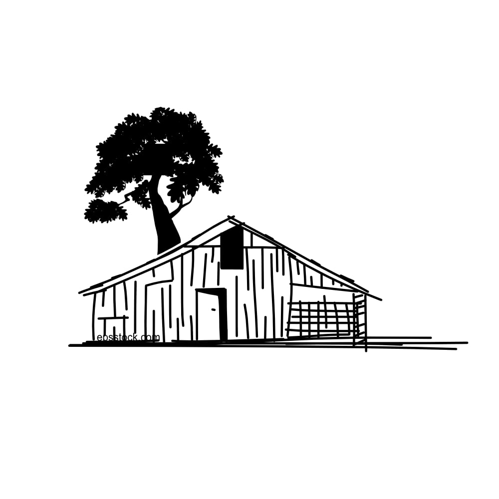 old worn barn symbol