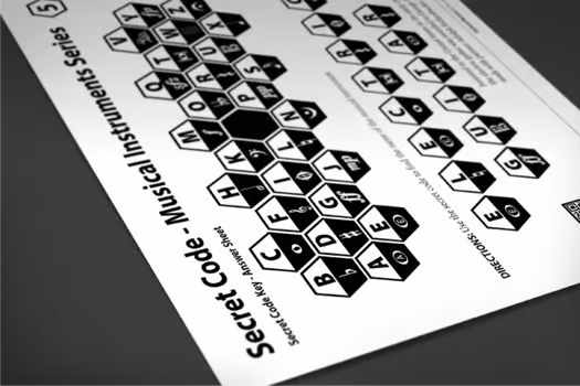 Secret Code: Musical Instruments Series - Worksheets for the Music Classroom