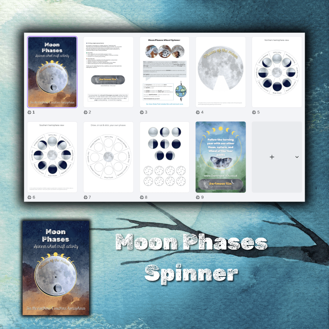 Learn the moon phases fun printable craft and activity