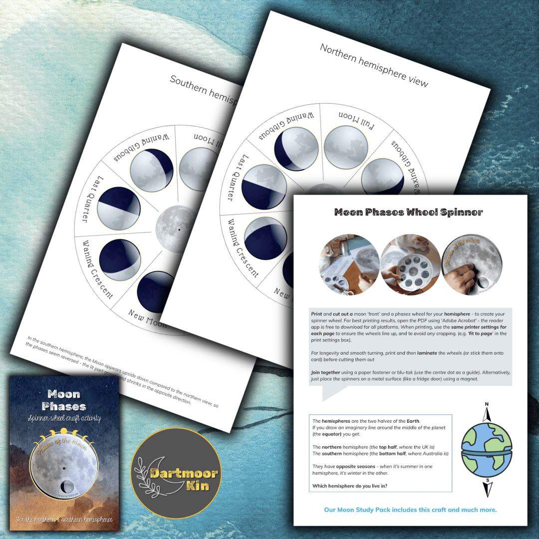 Learn the moon phases fun printable craft and activity