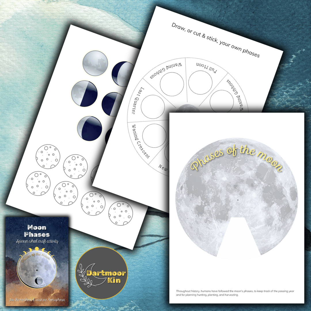 Learn the moon phases fun printable craft and activity