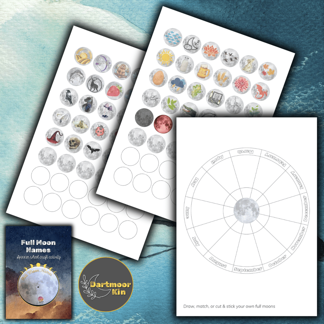 Full Moon names for kids printable download