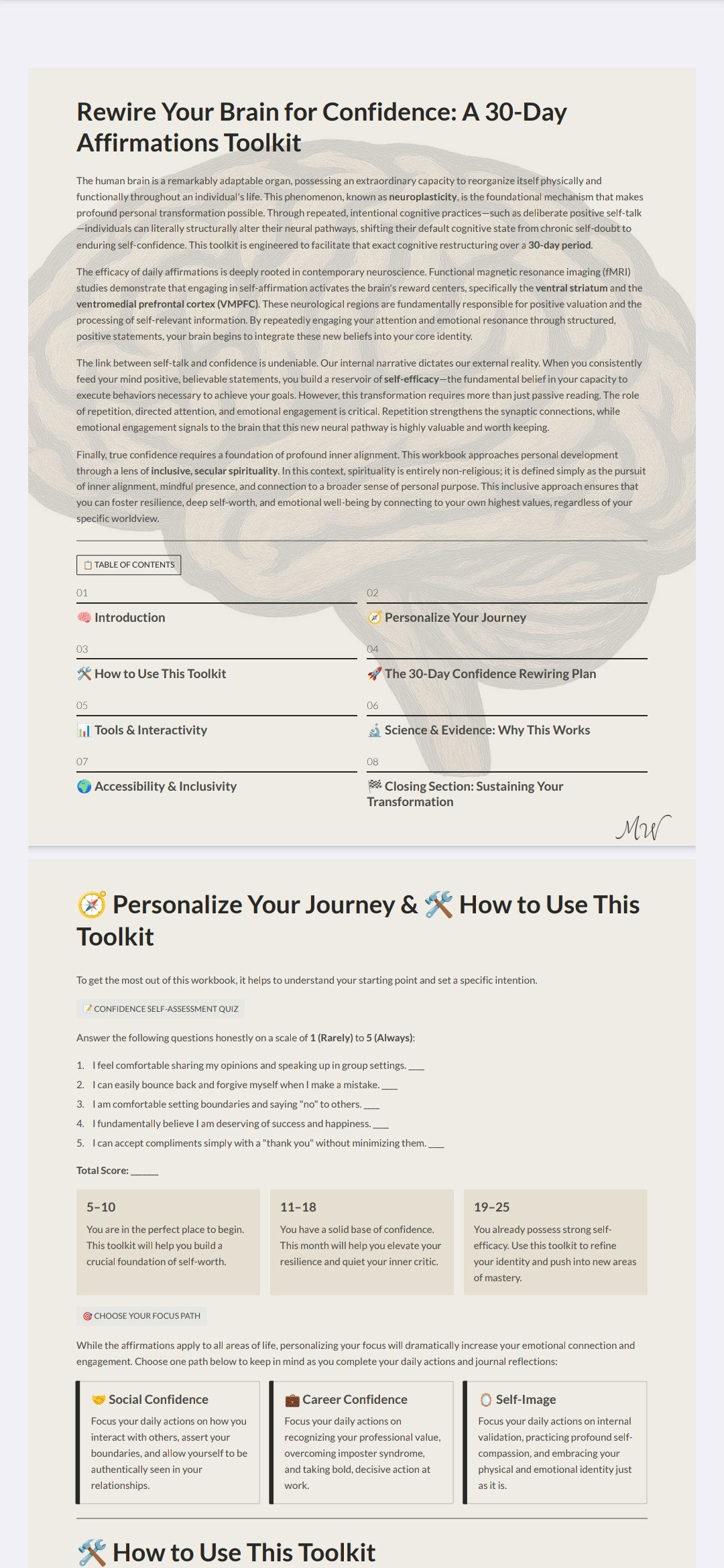 Rewire Your Brain for Confidence A 30-Day Affirmations Toolkit