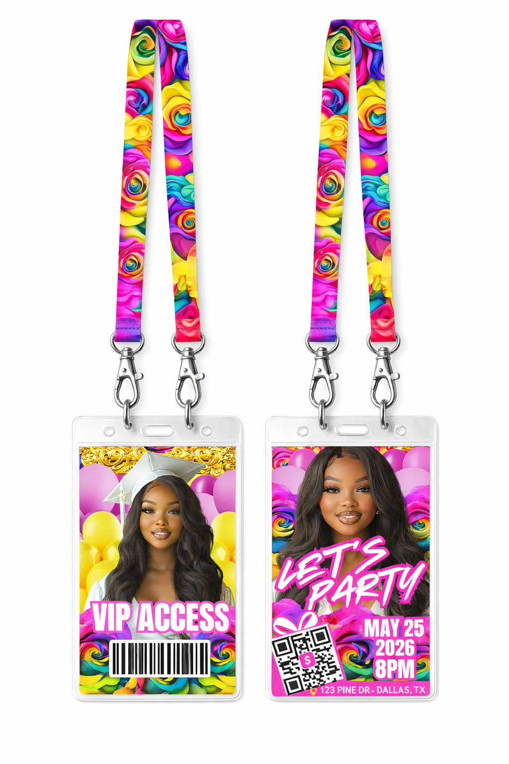 Canva Editable Grad Lanyard Templates, VIP Access Bundle - Payhip