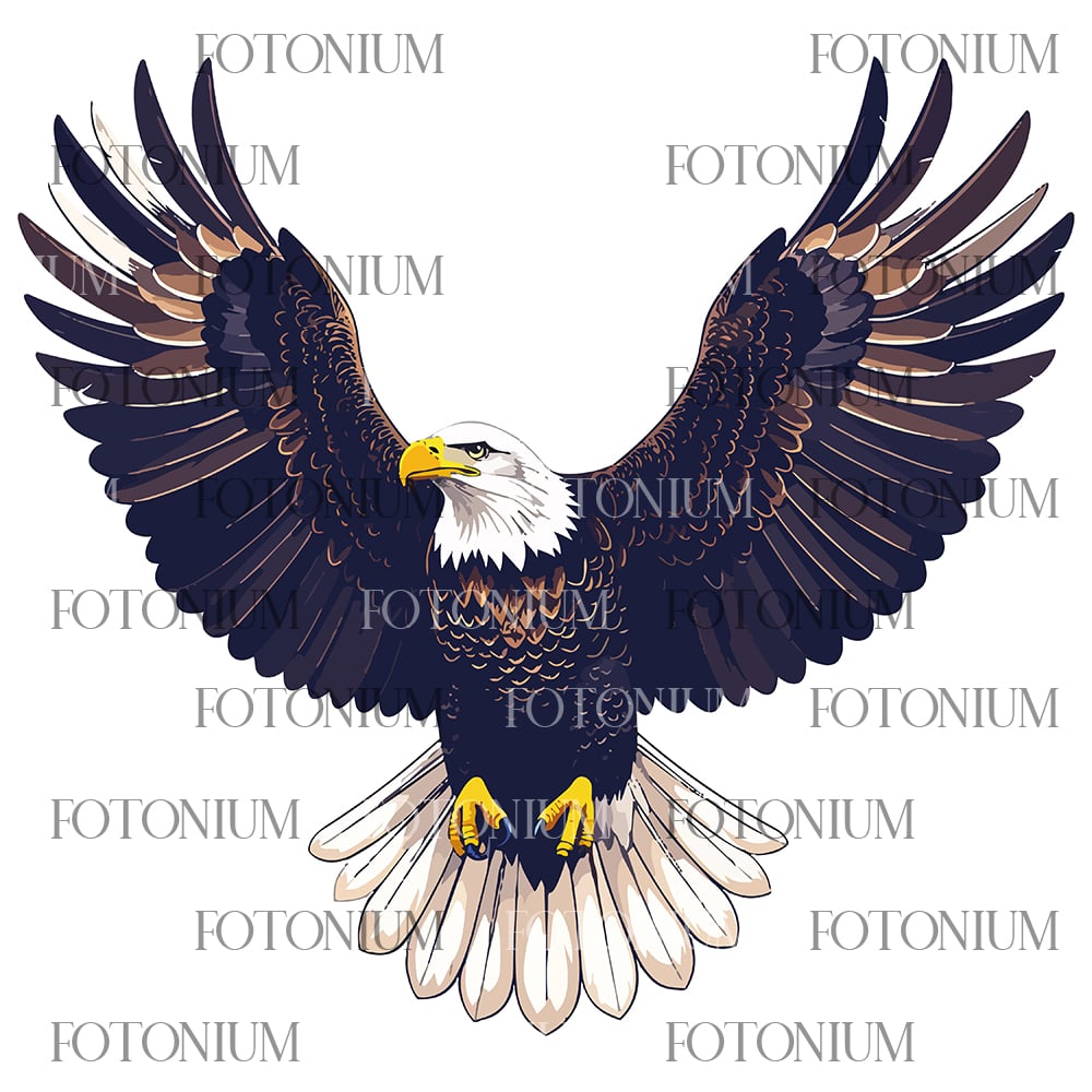 Patriotic Bald Eagle Vector Bundle – American Eagle Wings & Head USA Flag Style T-Shirt Designs