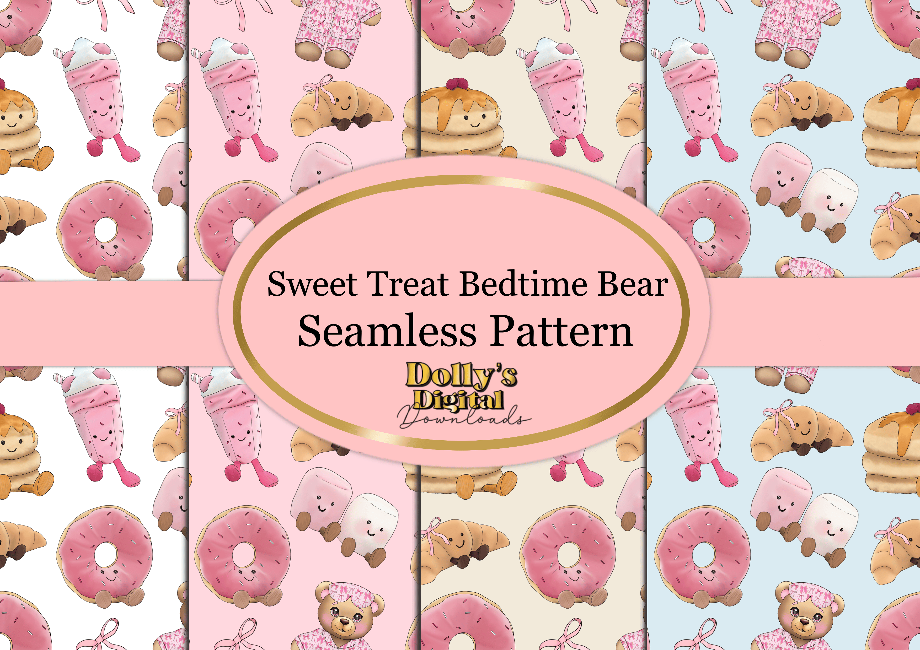 Sweet Treat Bedtime Bear Seamless Patterns - Payhip