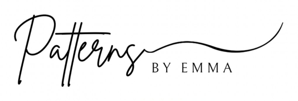 Patterns by Emma logo, PDF downloads, sewing patterns