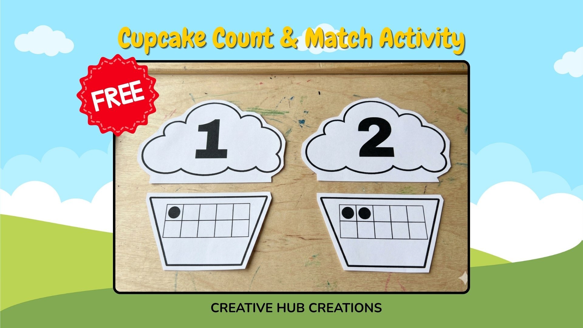 [FREE] Cupcake Count & Match Activity - Payhip