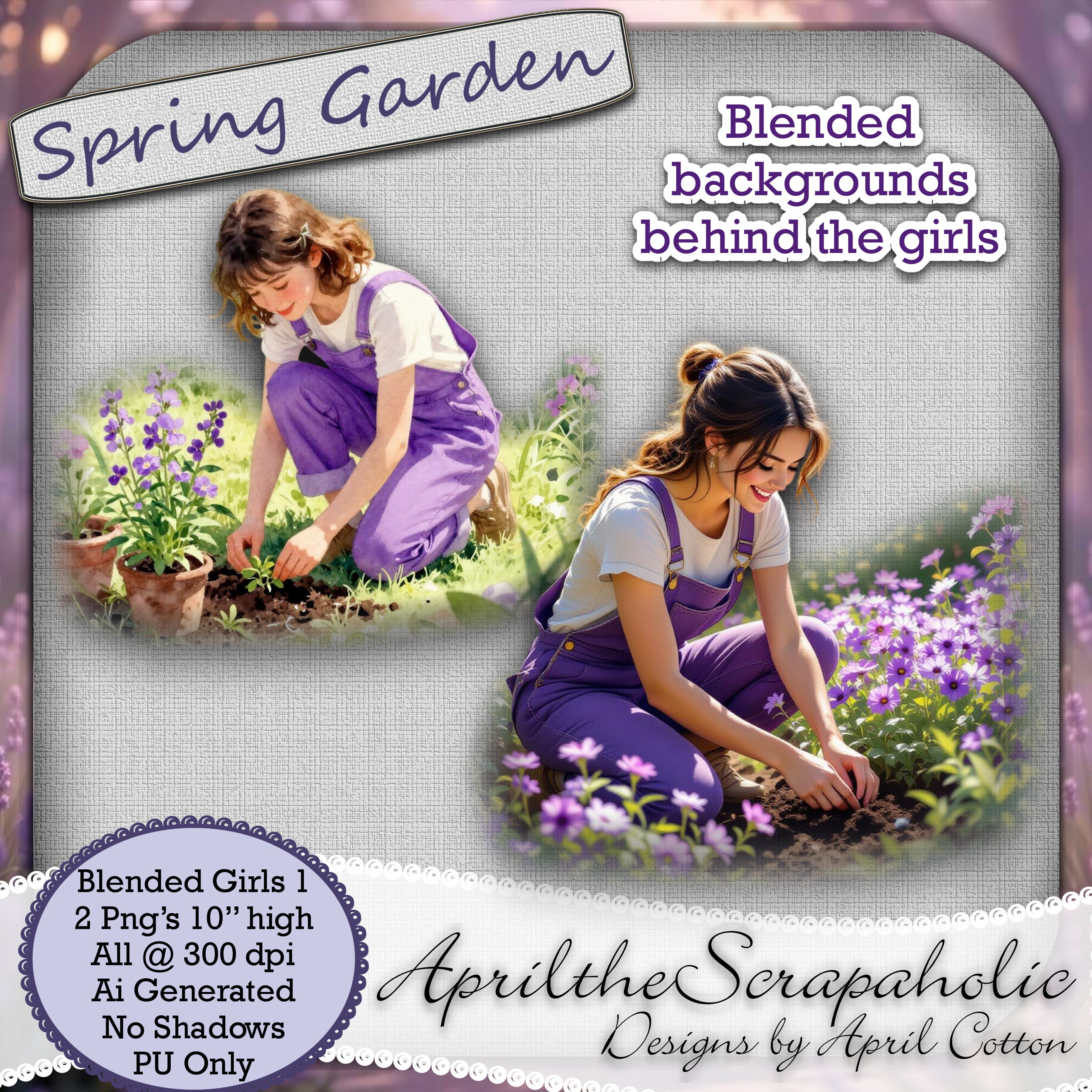 Spring Garden - Blended Girls Set 1 - Payhip