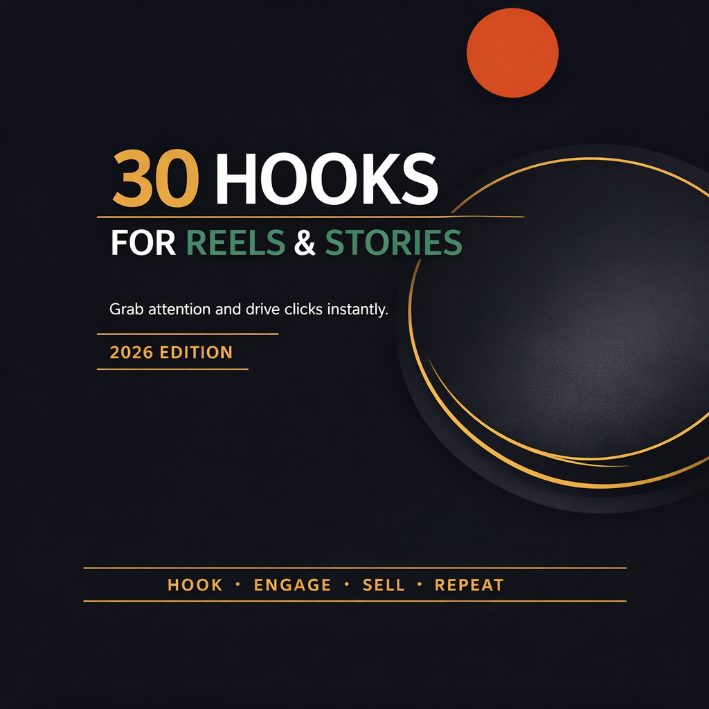 30 HOOKS FOR REELS & STORIES