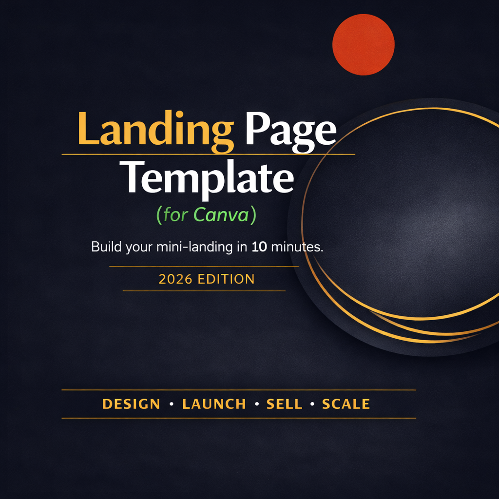 LANDING PAGE TEMPLATE FOR CANVA