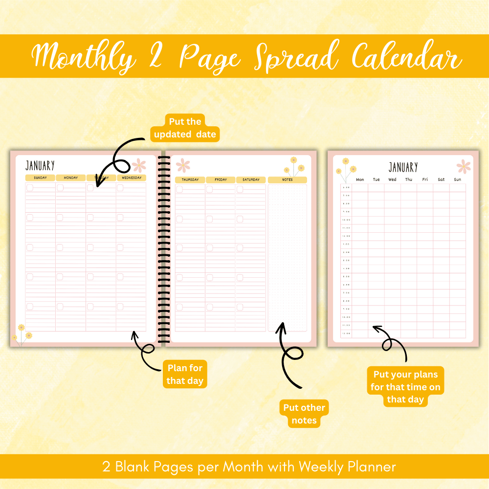 Spring Break Planner - Yellow - Payhip