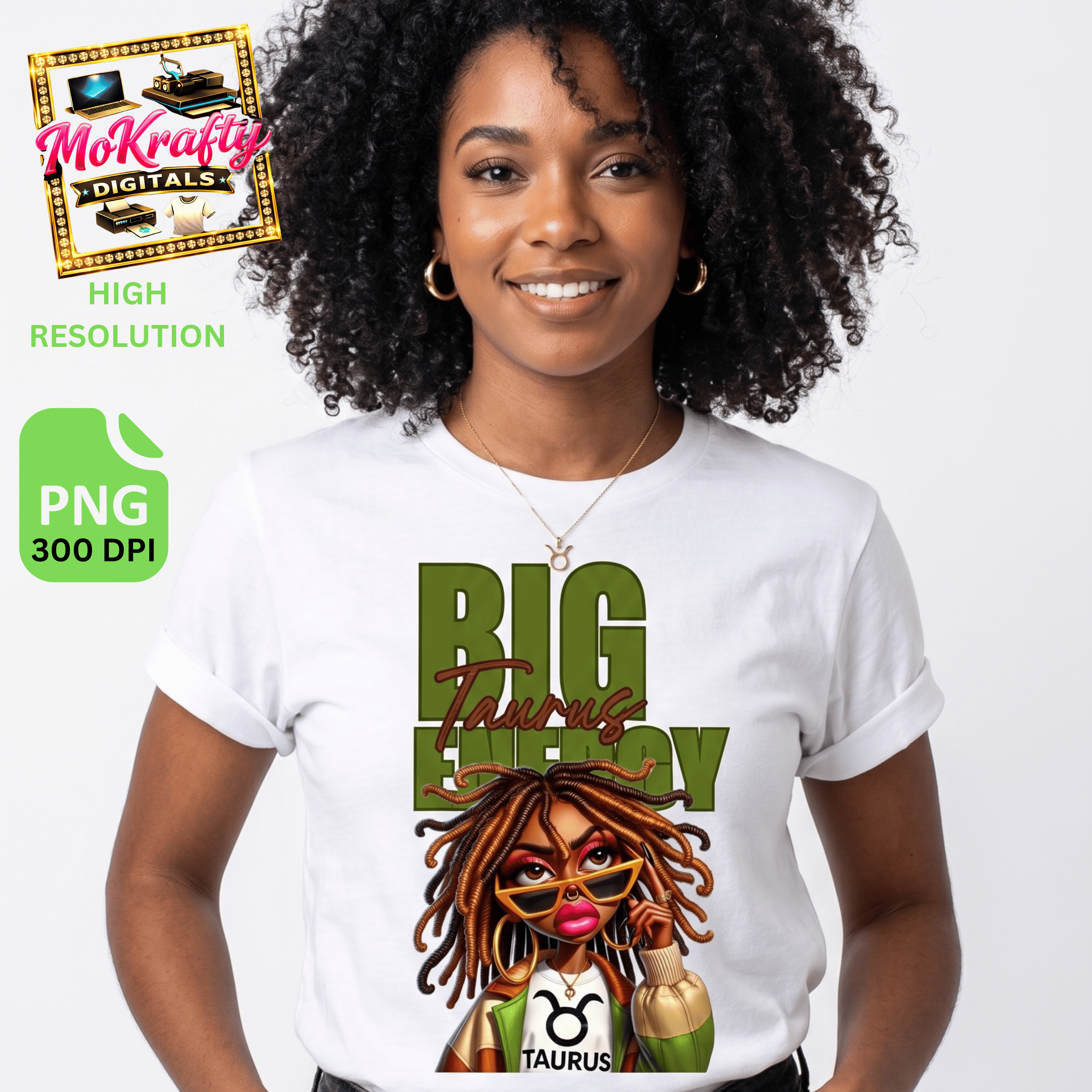 Big Taurus Energy Queen PNG - Urban Zodiac Sublimation Graphic ...