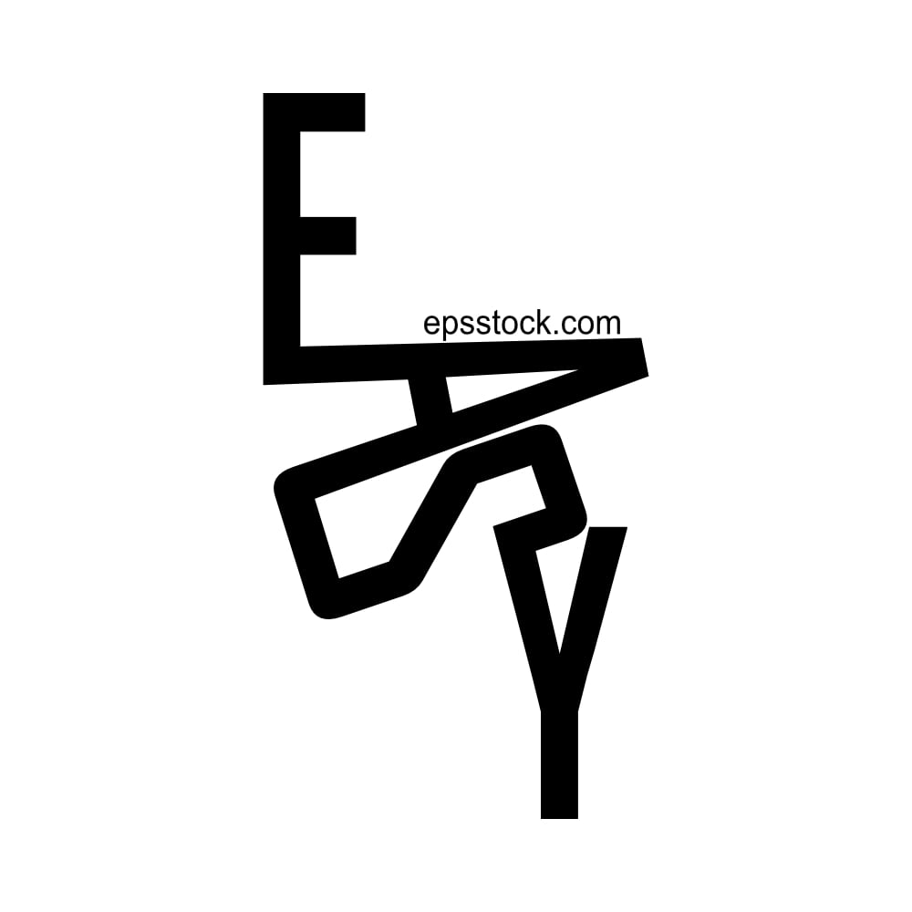 Easy symbol, black isolated silhouette