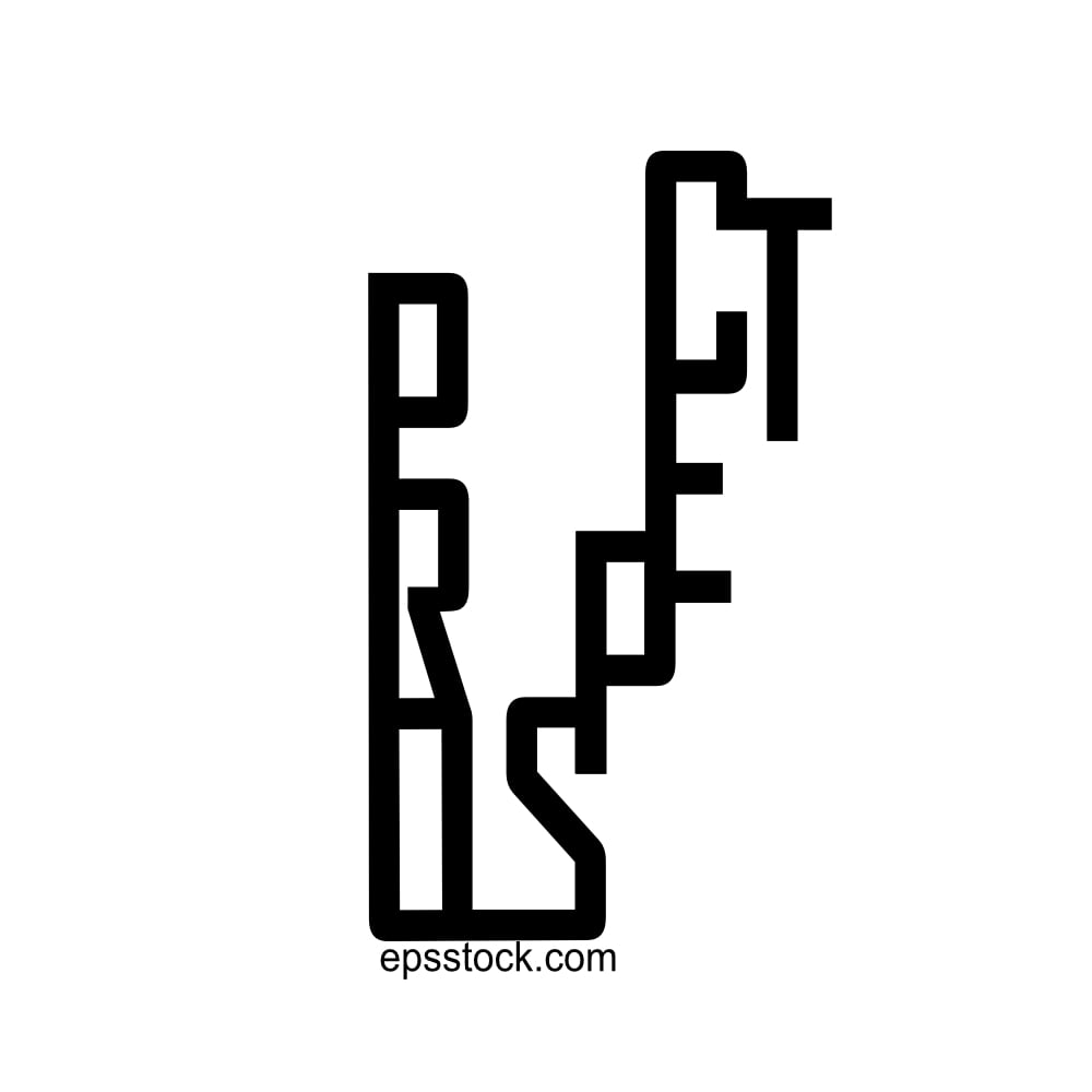 Prospect symbol, black isolated silhouette