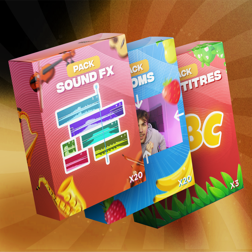 Bundle Dynamisme Shelfcut – sound effects, zoom presets et sous-titres dynamiques pour Premiere Pro
