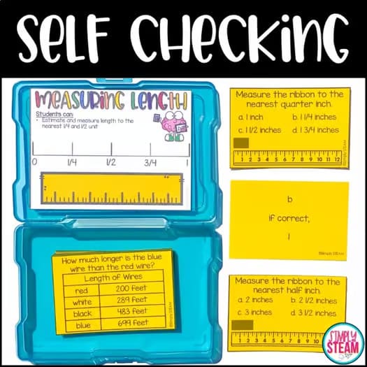Measuring to the Nearest Half and Quarter Inch 3rd Grade Printable Math Game