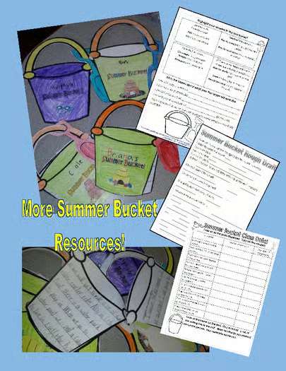 Summer Bucket List Glyph and Writing Activity End of the Year!