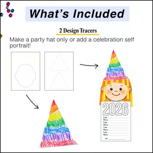 New Year's Writing Activity 2026 - New Year Resolutions Goal Setting Craft