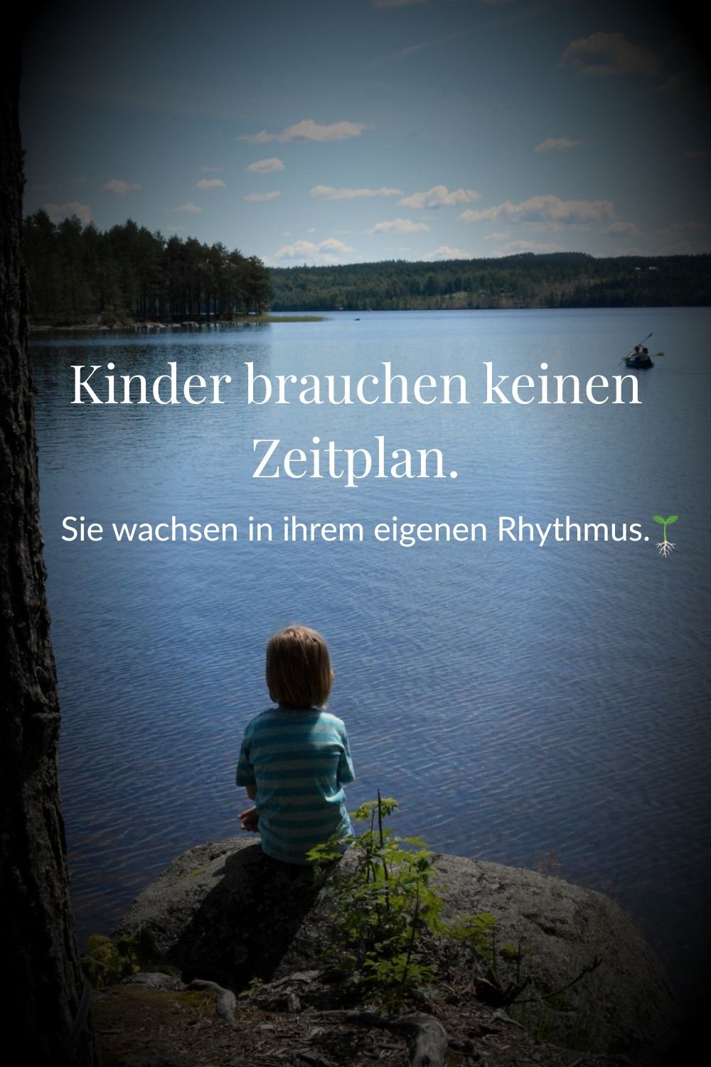 Foto-Poster Kinder brauchen keinen Zeitplan – Kind am See, Tragweite