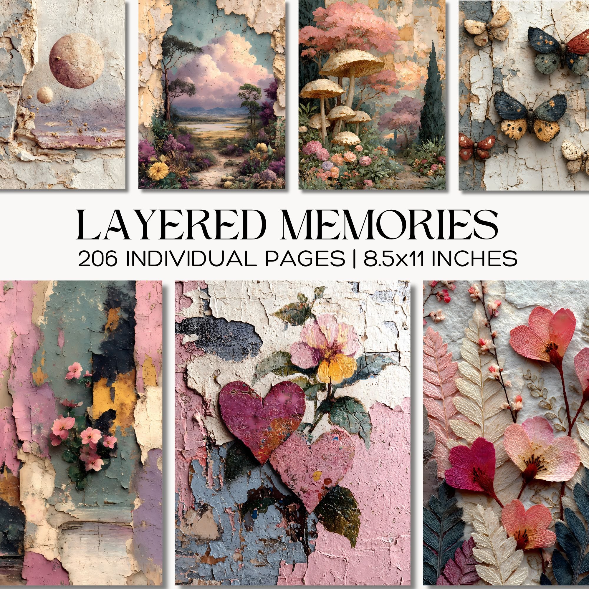 Layered Memories Ephemera Kit, Vintage Collage Papers, Shabby Chic Junk ...