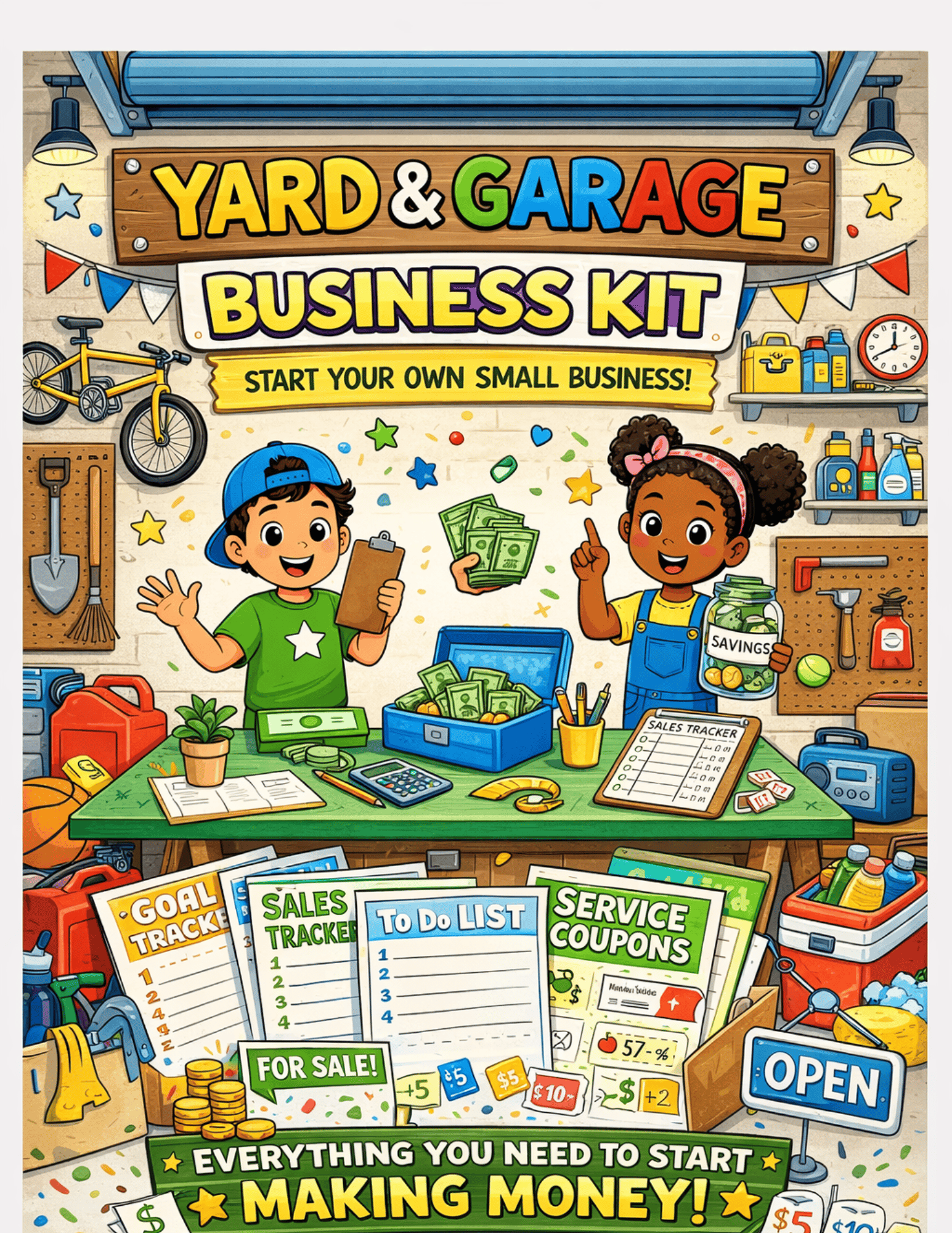 Kids Yard & Garage Sale Business Kit (24 Pages) | Printable ...