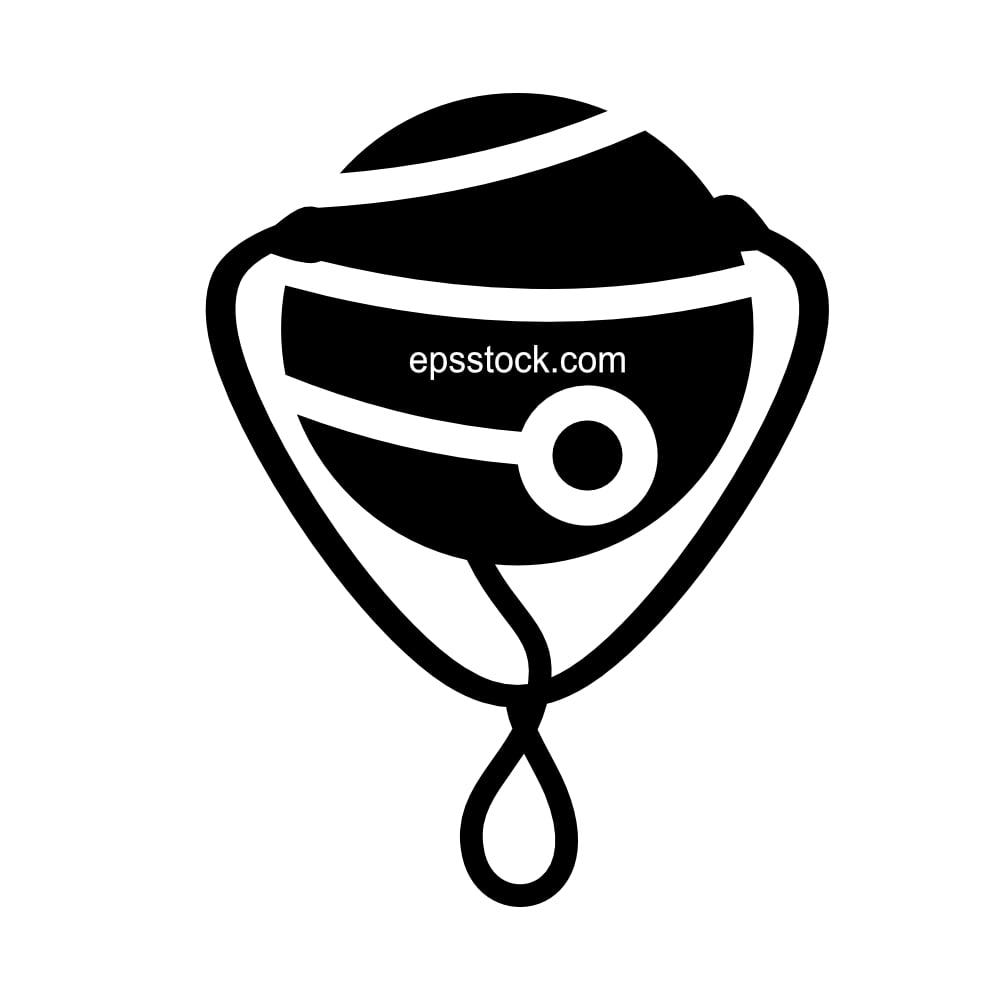 World Health Day symbol, black isolated silhouette