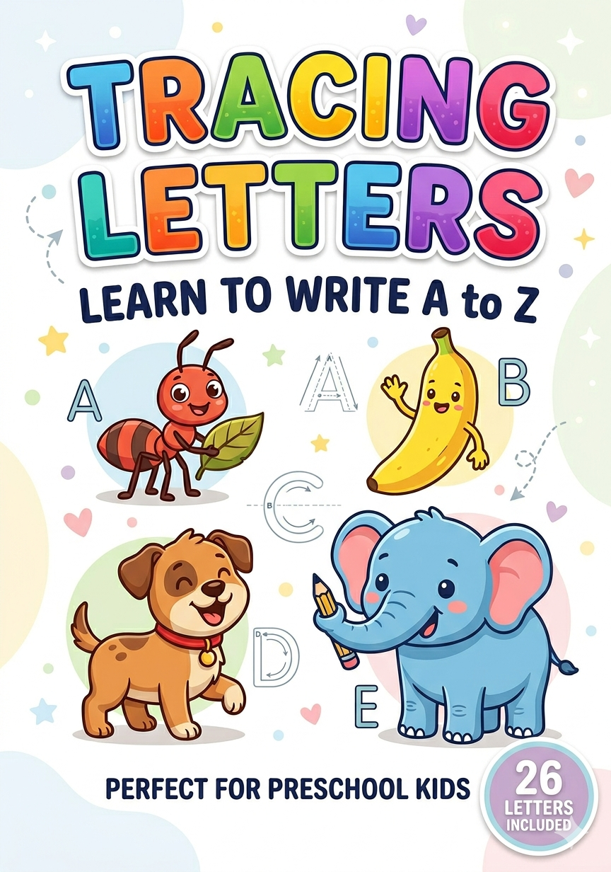 Tracing Letters A–Z for Kids | Learn to Write Alphabet | Printable PDF ...