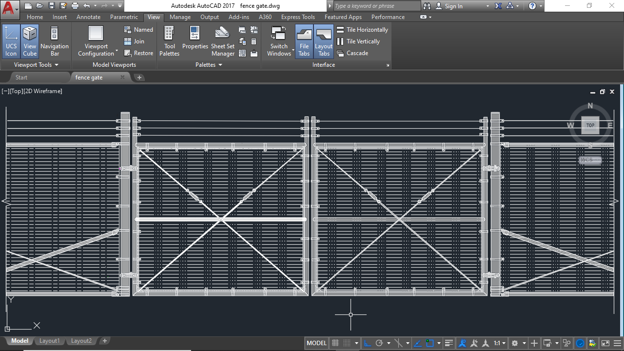 AutoCAD 2D Fence Gate DWG Drawing – Professional Design File - Payhip