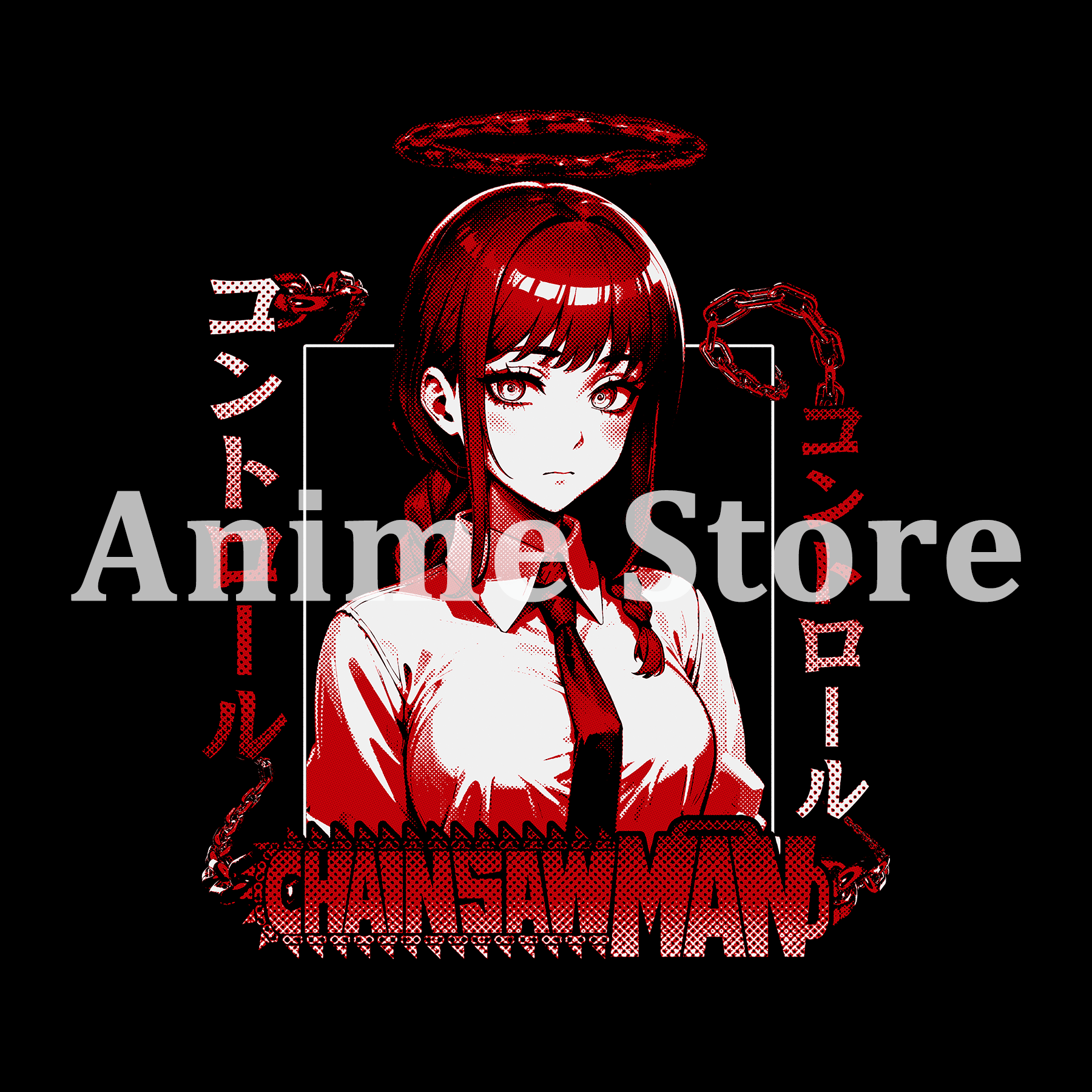 Makima Control Devil Halftone Art| Instant Digital Download - Payhip
