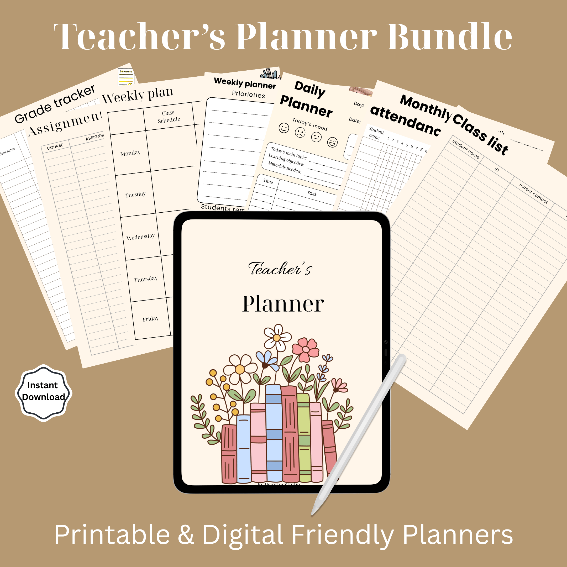 Teacher Planner Bundle | Printable Teacher Planner PDF | Classroom ...