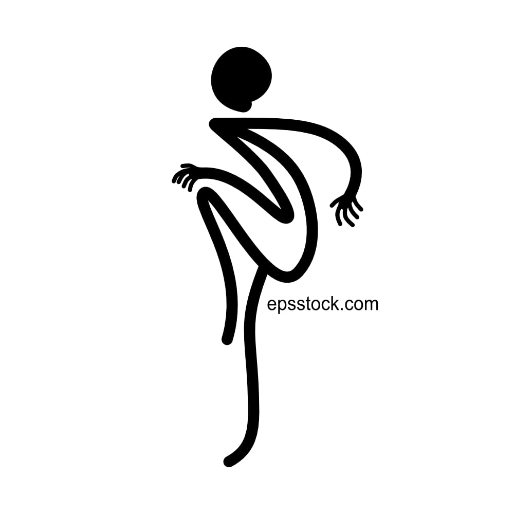 Sculpture of a sleeping man, black vector illustration