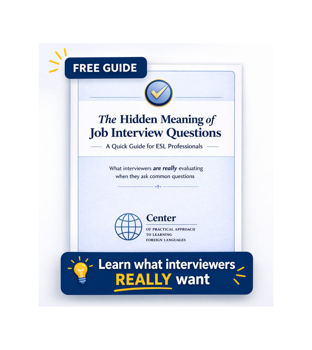 Hidden Interview Example The Hidden Meaning of Job Interview Questions. A Quick Guide for ESL ...